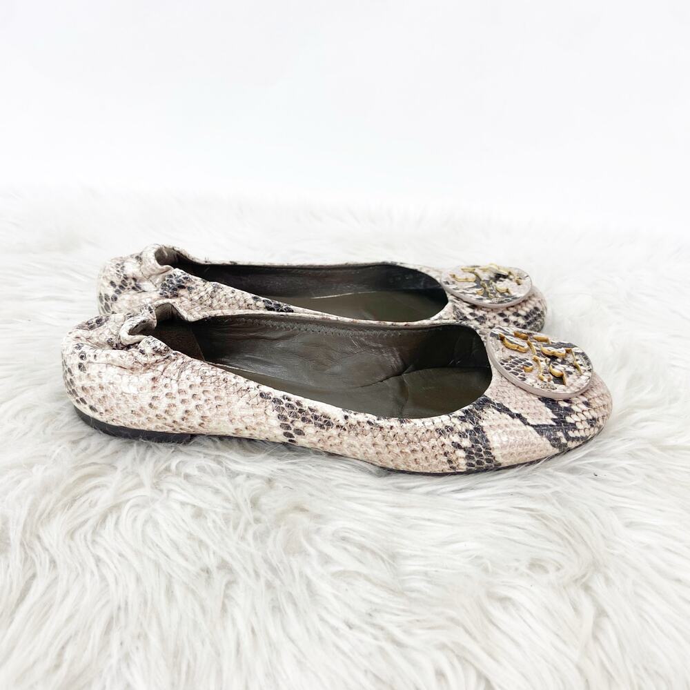 Tory Burch 7m Womens Python Snake Print Leather R… - image 2